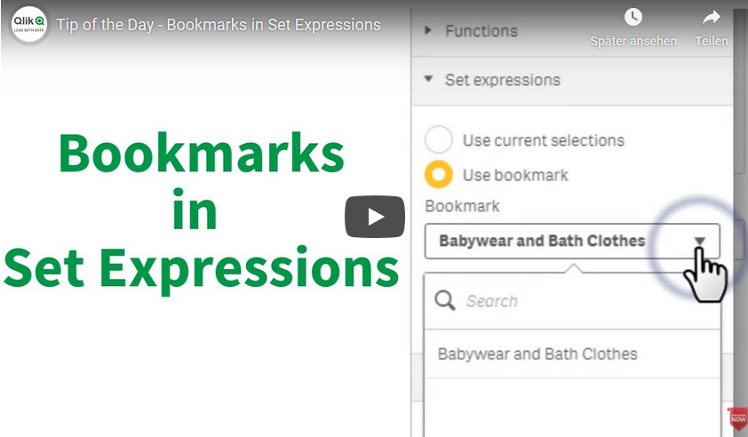 Qlik Sense Lesezeichen (Bookmarks) in Set-Analysen verwenden, geht das?