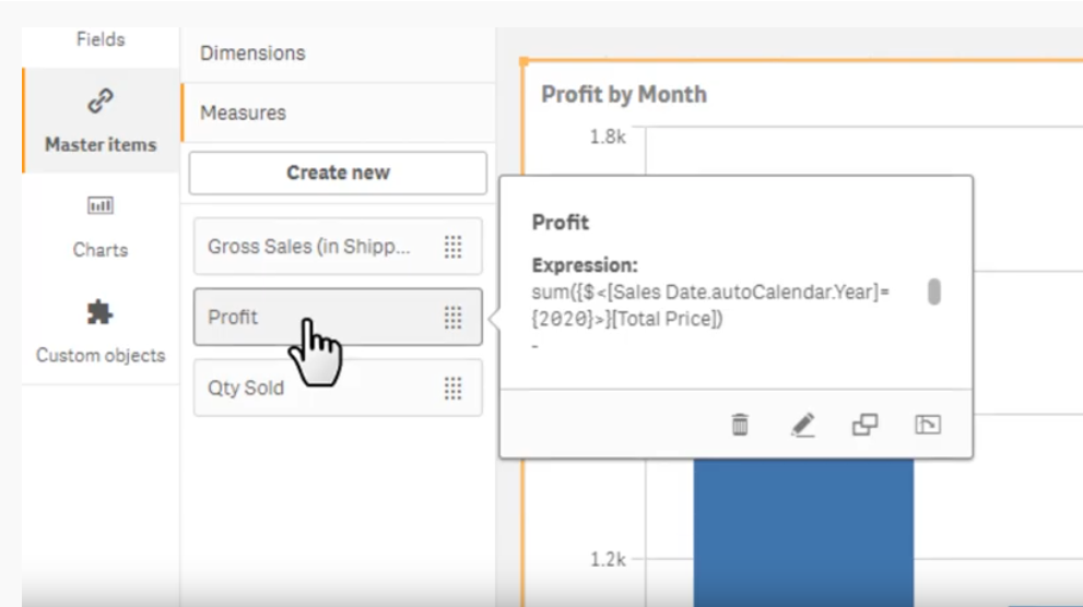 Qlik Sense in 60 Sekunden – Master Items Library Shortcut